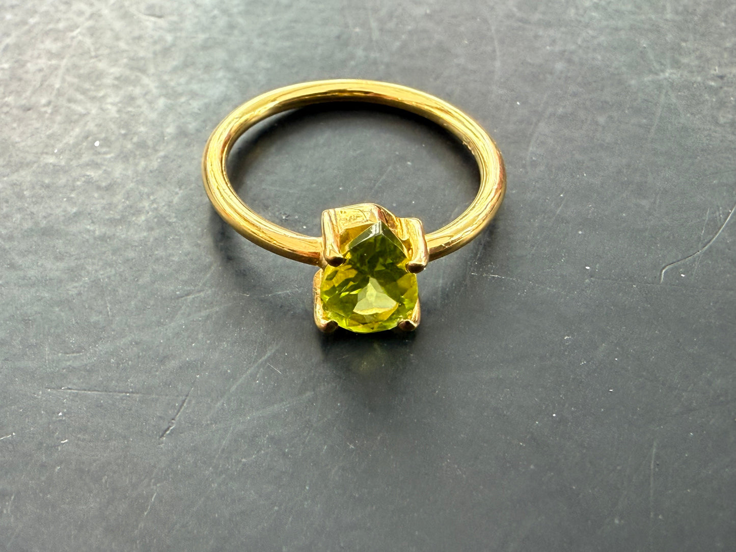 Peridot Ring – Stone of Abundance, Joy & Renewal, size 4 Crystal Wellness