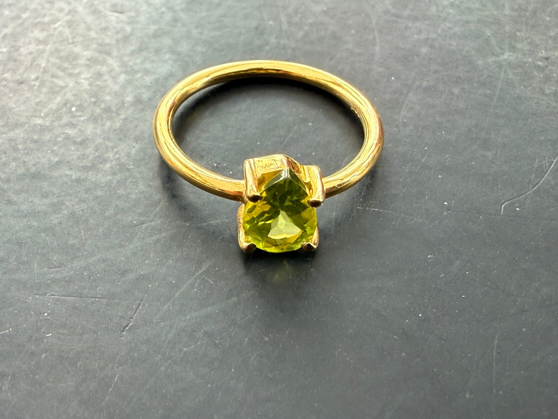 Peridot Ring – Stone of Abundance, Joy & Renewal, size 4 Crystal Wellness