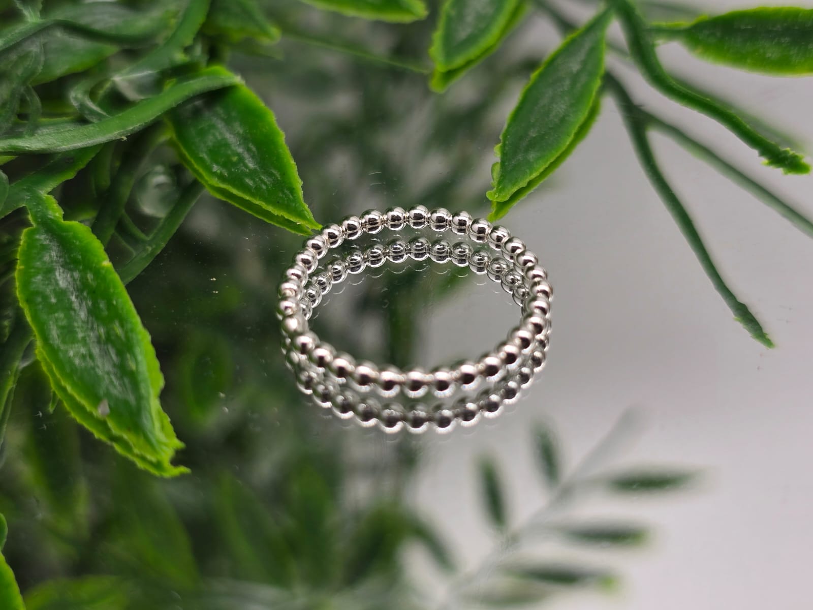 Sterling Silver Band Ring – Ball Design Crystal Wellness