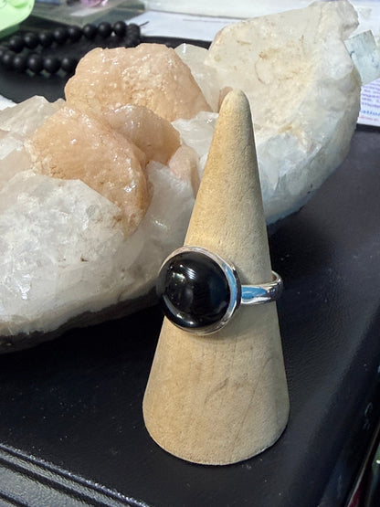 Black Onyx Ring, size 10
The Stone of Strength, Protection & Inner Power Crystal Wellness
