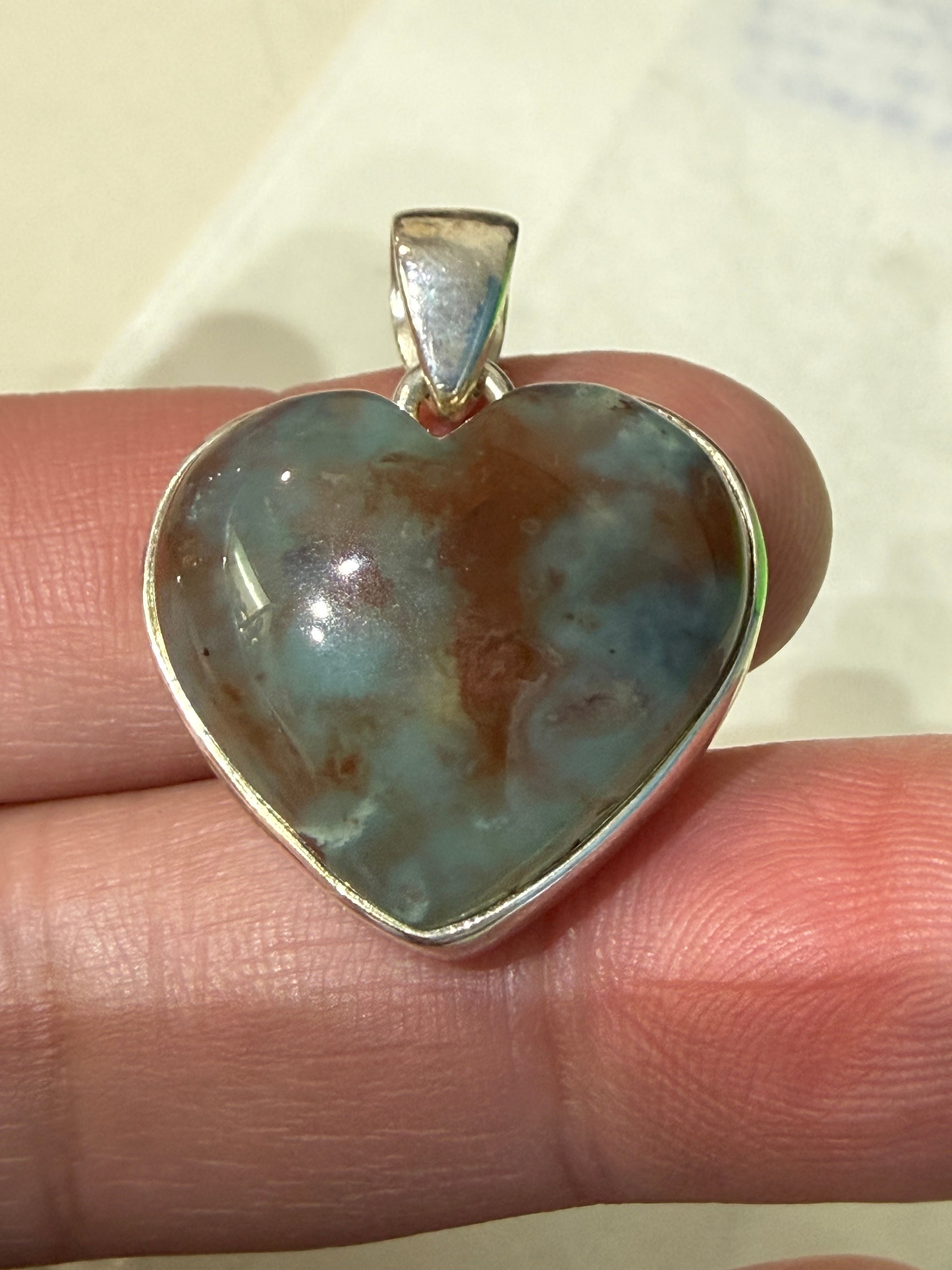 Heart of Courage Bloodstone Pendant Crystal Wellness