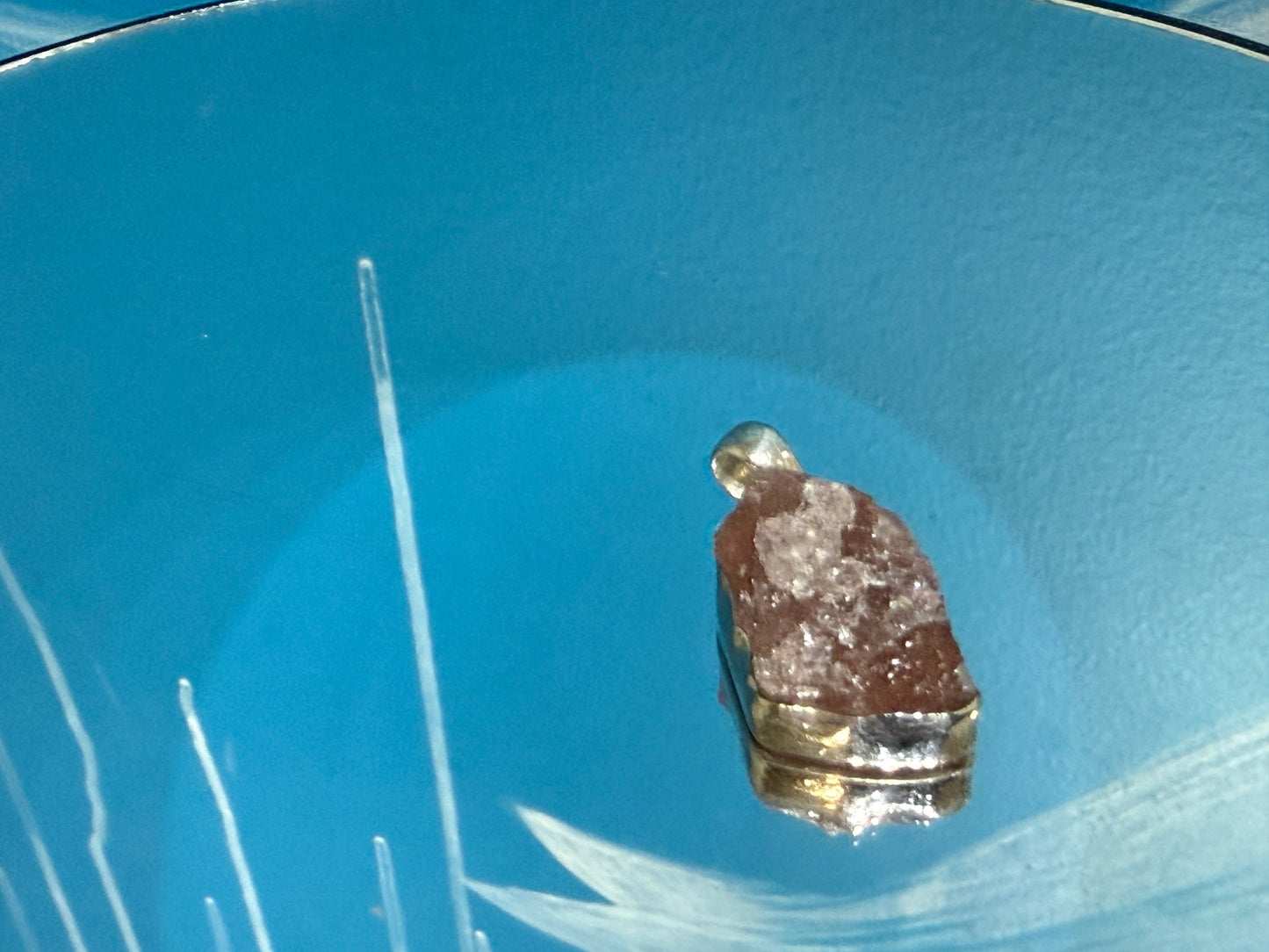 Raw Strawberry Quartz Pendant – 925 Sterling Silver, 28mmx16mm Crystal Wellness