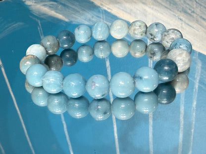 Blue Sky Stone Beads Bracelet – Stone of Calm, Clarity & Inner Peace Crystal Wellness