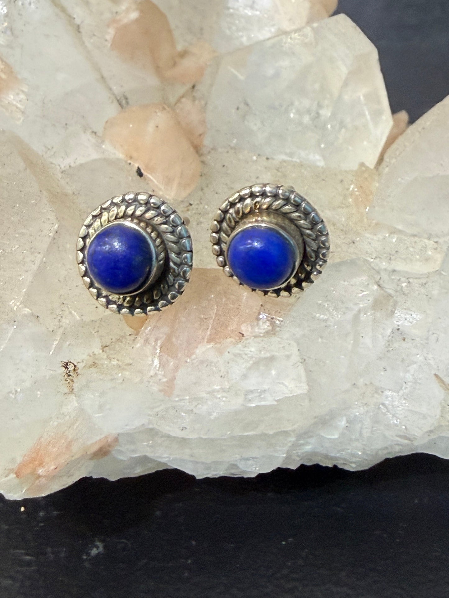 Lapis Lazuli Stud Earrings – Wisdom & Truth, 12mmx12mm Crystal Wellness