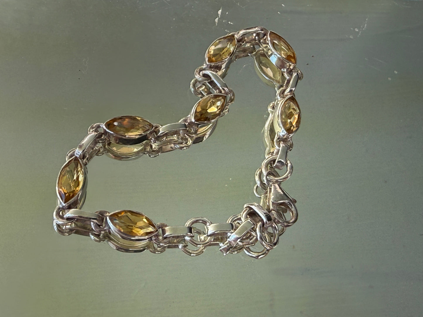 Citrine Sterling Silver Bracelet – Abundance, Joy & Radiant Confidence 18cm Crystal Wellness