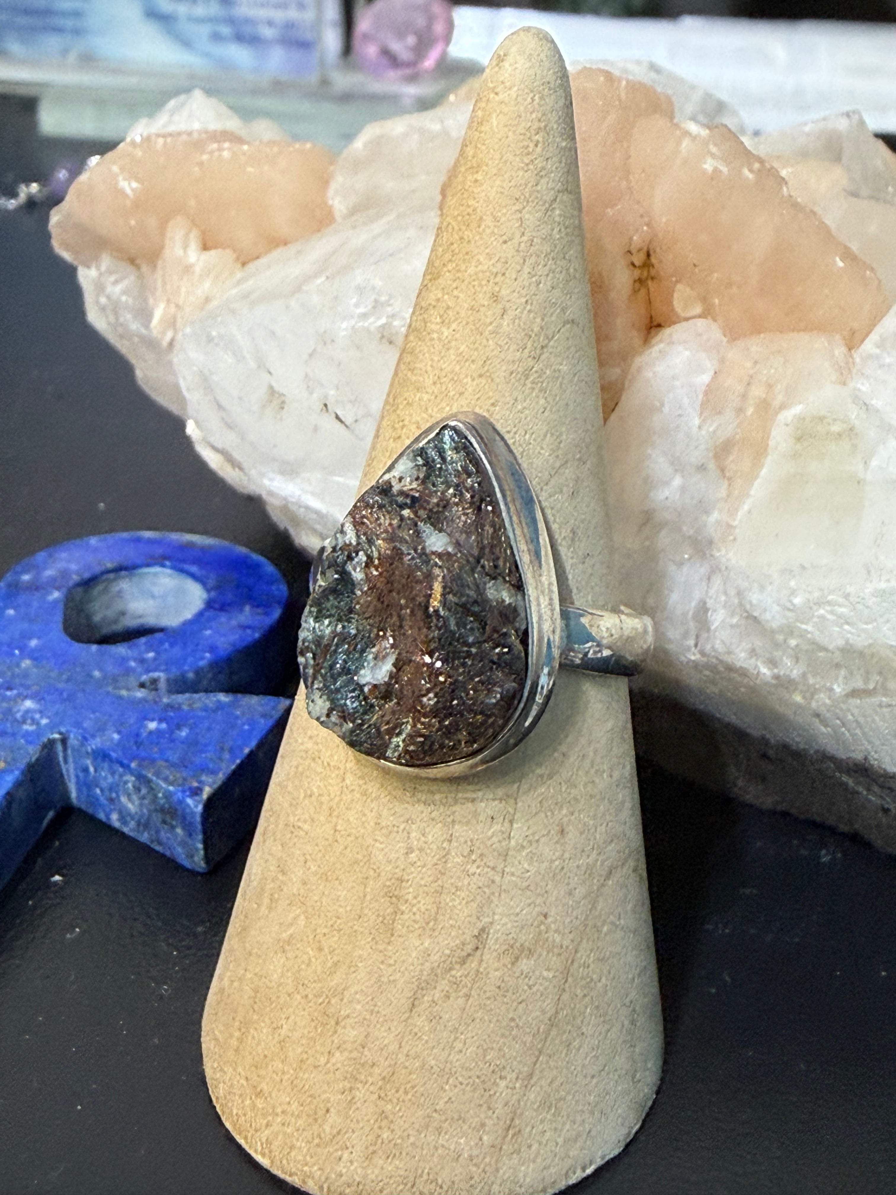 Astrophyllite Ring, size 9  – Illumination, Transformation & Soul Purpose Crystal Wellness