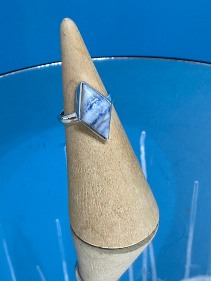 BLUE SCHEELITE RING – Intuition, Inner Peace & Spiritual Clarity, size 5 Crystal Wellness