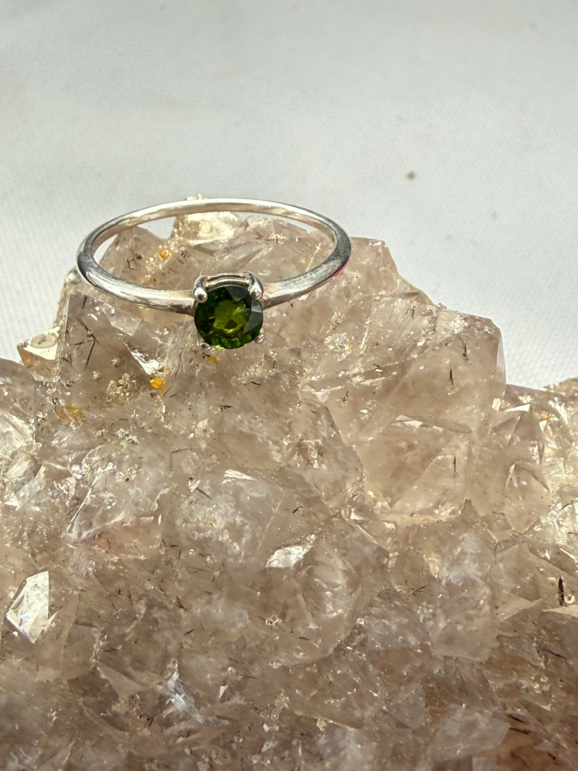 Diopside Ring – Heart Healing, Growth & Compassion, size 6 Crystal Wellness