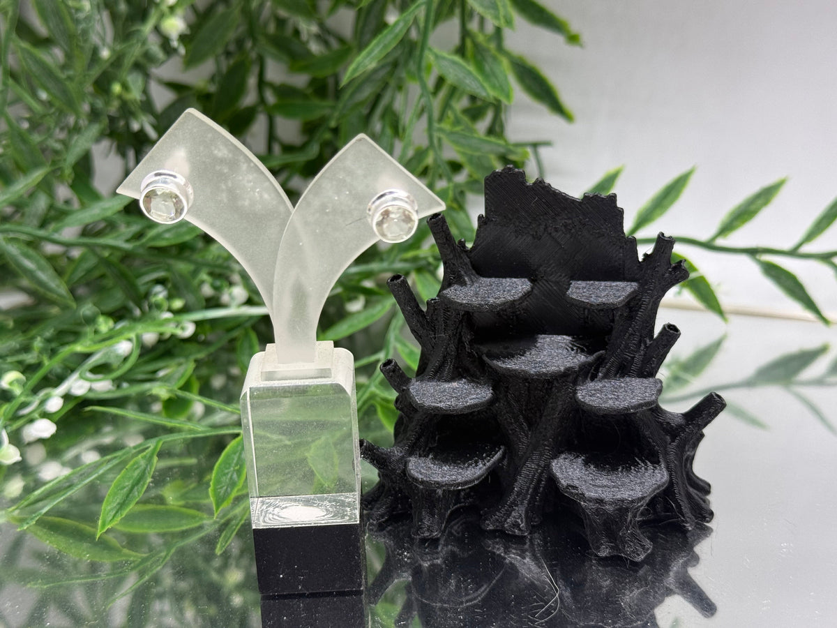 PRASIOLITE STUD EARRINGS

“Stone of Spiritual Growth, Heart Healing & Abundance”, 9mmx9mm Crystal Wellness