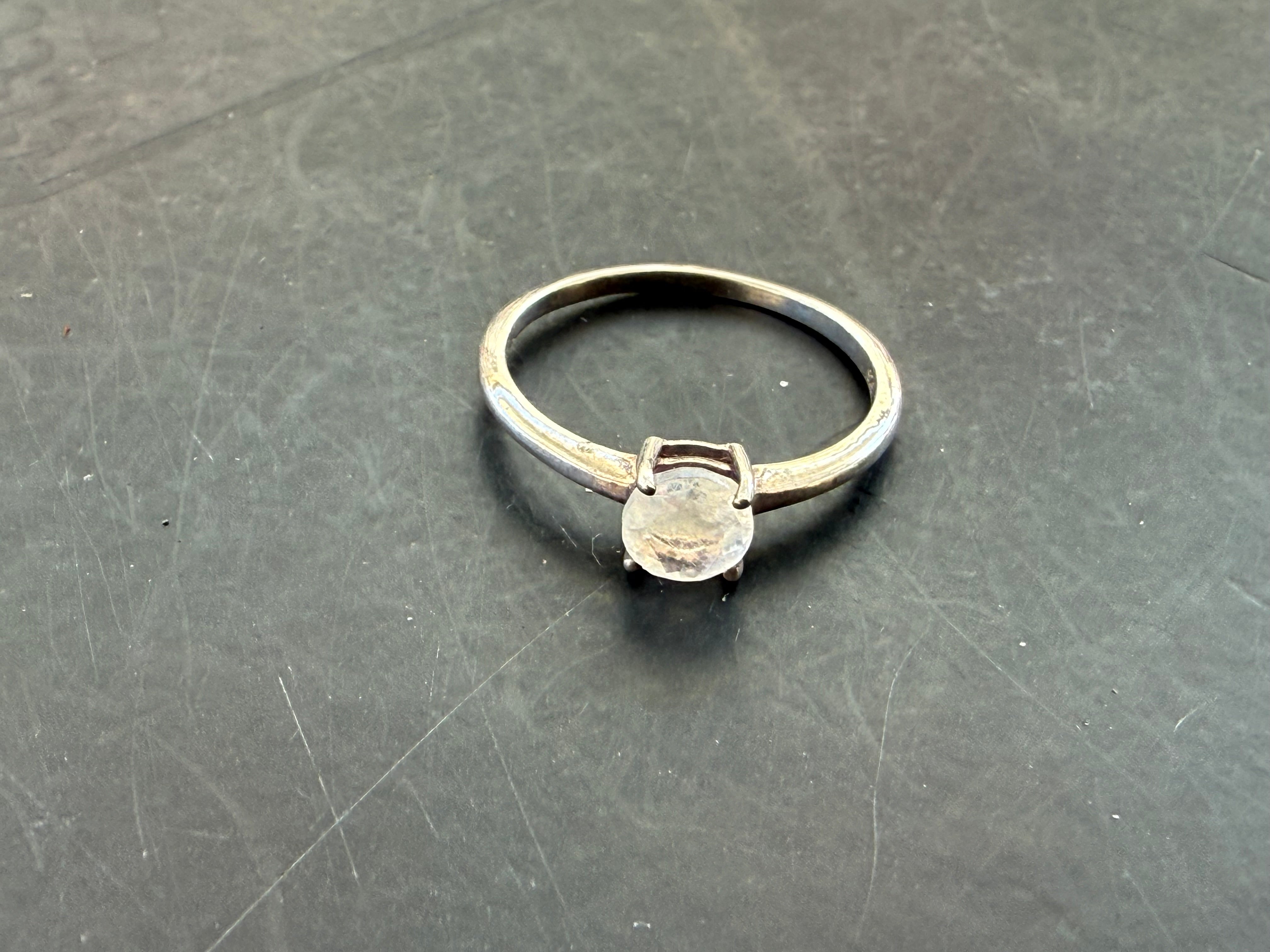 Moonstone Ring — The Stone of Intuition & Divine Feminine Energy, size 7 Crystal Wellness
