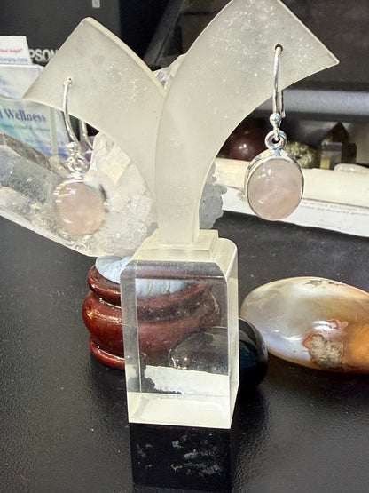 Rose Quartz Silver Earrings
Stone of Love, Gentleness & Self-Love Crystal Wellness