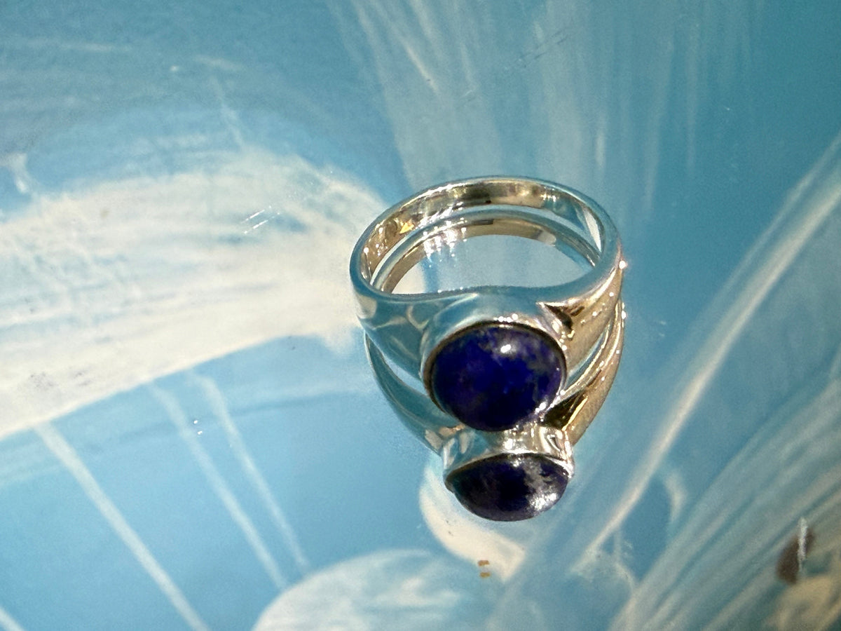 Lapis Lazuli Ring — Stone of Wisdom, Truth & Royal Power, size 8 Crystal Wellness