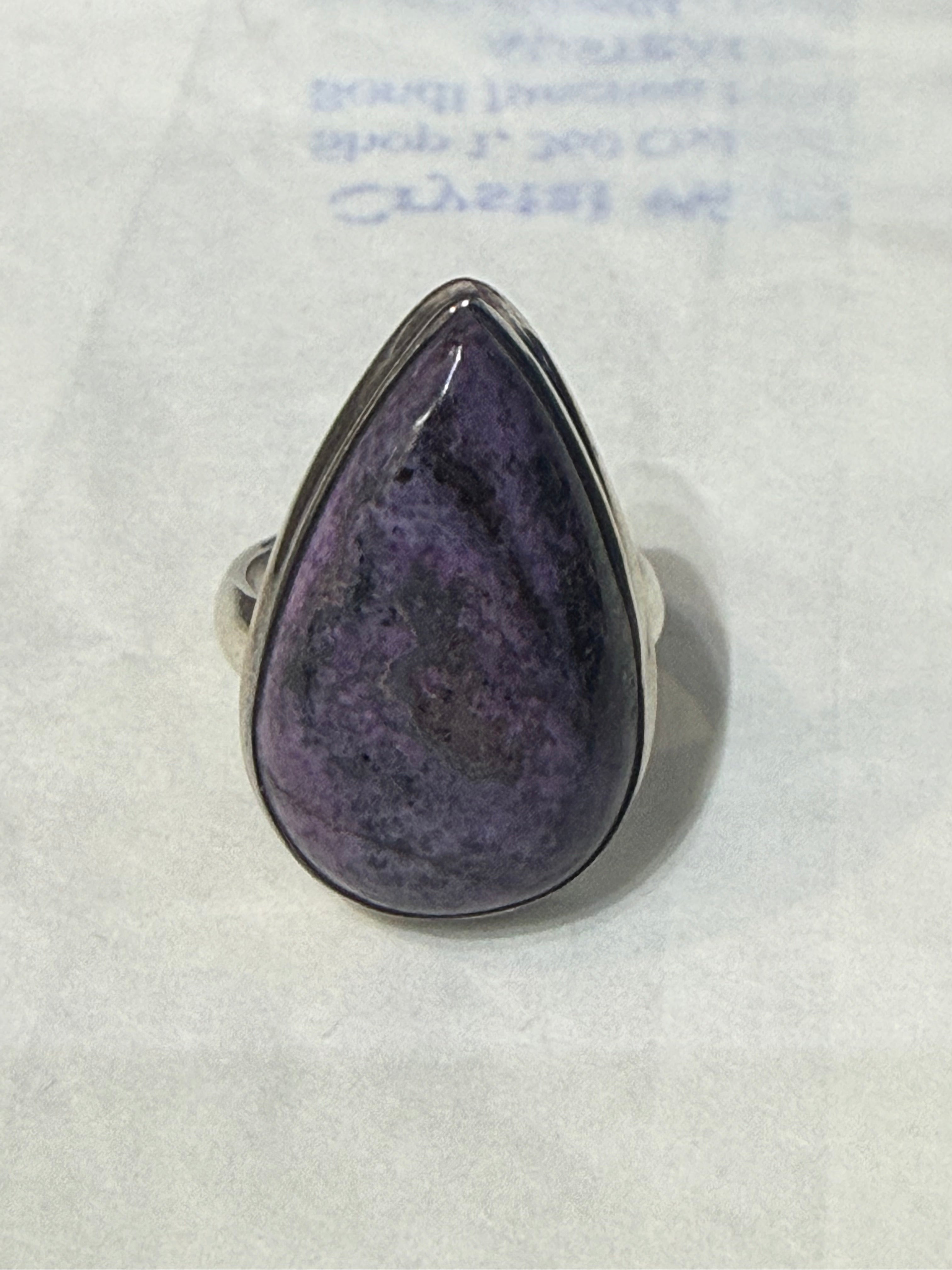 Sugilite Sterling Silver Ring – Size 5.5 Crystal Wellness
