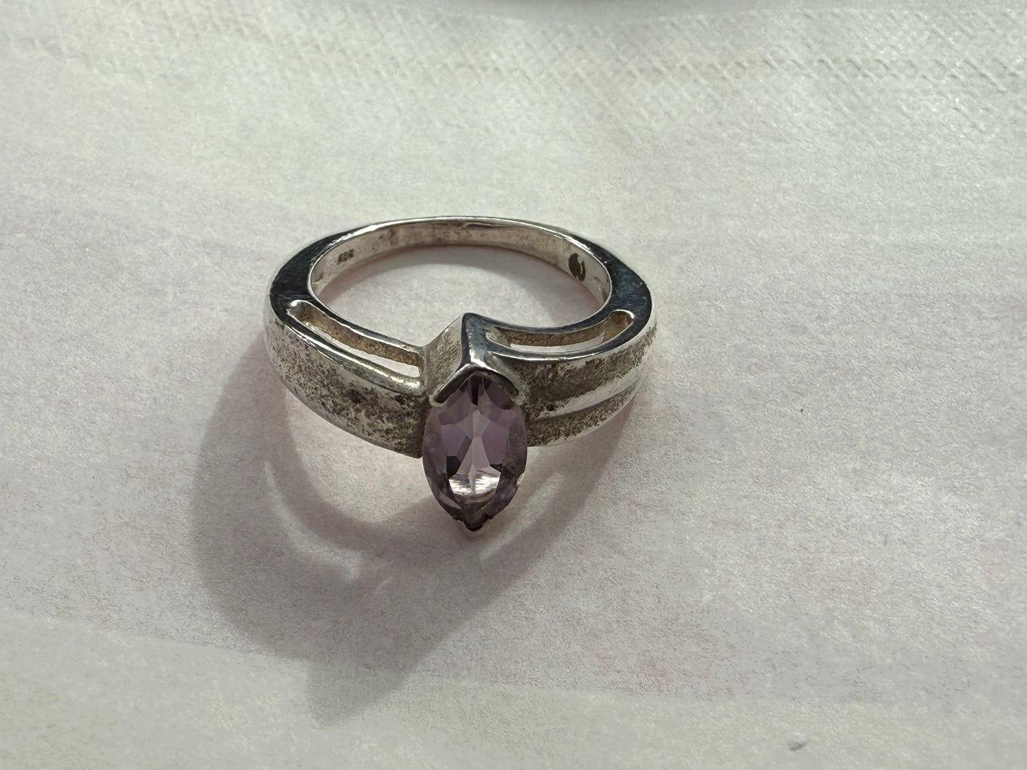 Amethyst Ring – Sterling Silver | Intuition, Calm & Spiritual Protection, size 5.5 Crystal Wellness