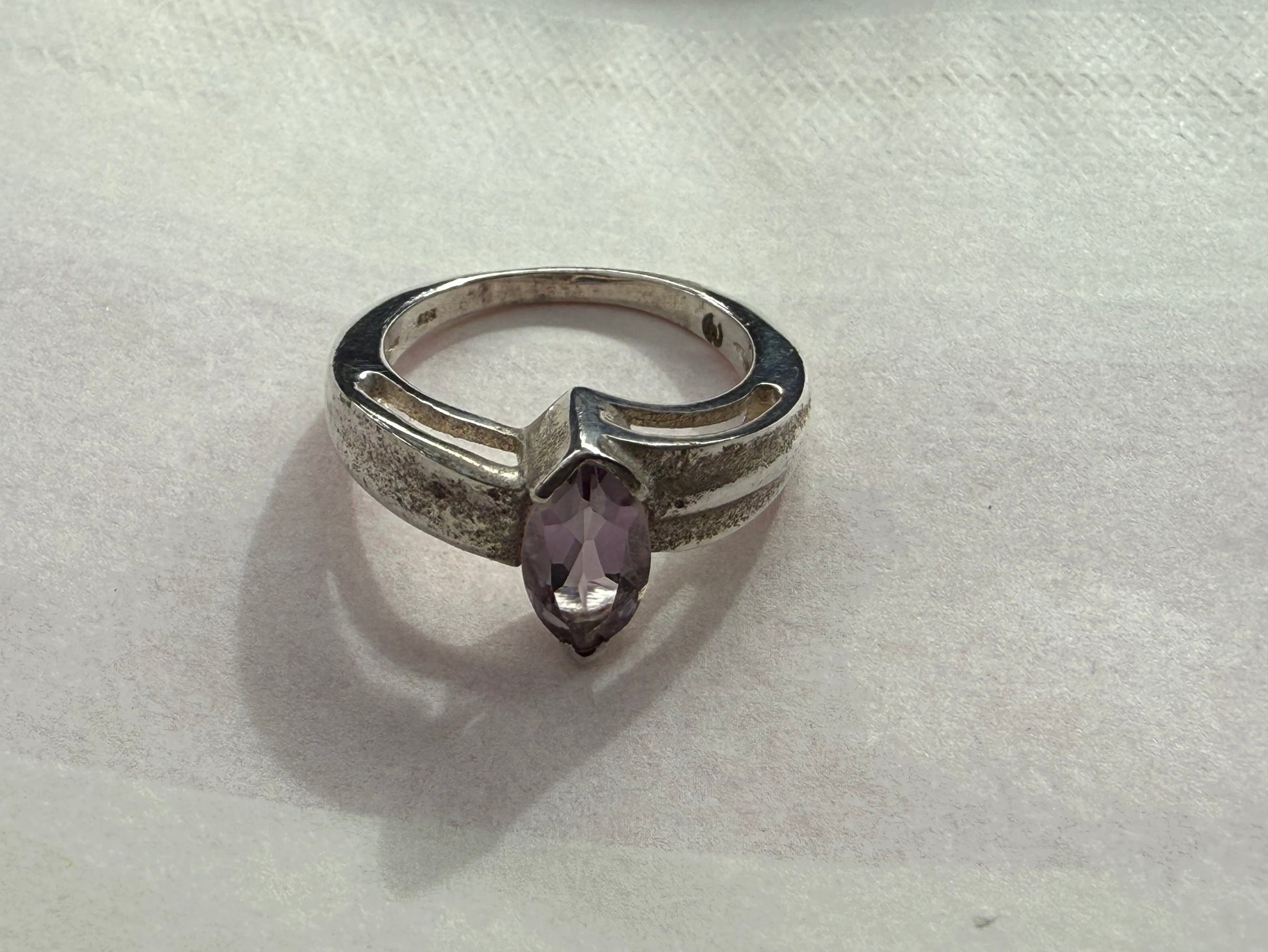 Amethyst Ring – Sterling Silver | Intuition, Calm & Spiritual Protection, size 5.5 Crystal Wellness