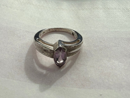 Amethyst Ring – Sterling Silver | Intuition, Calm & Spiritual Protection, size 5.5 Crystal Wellness
