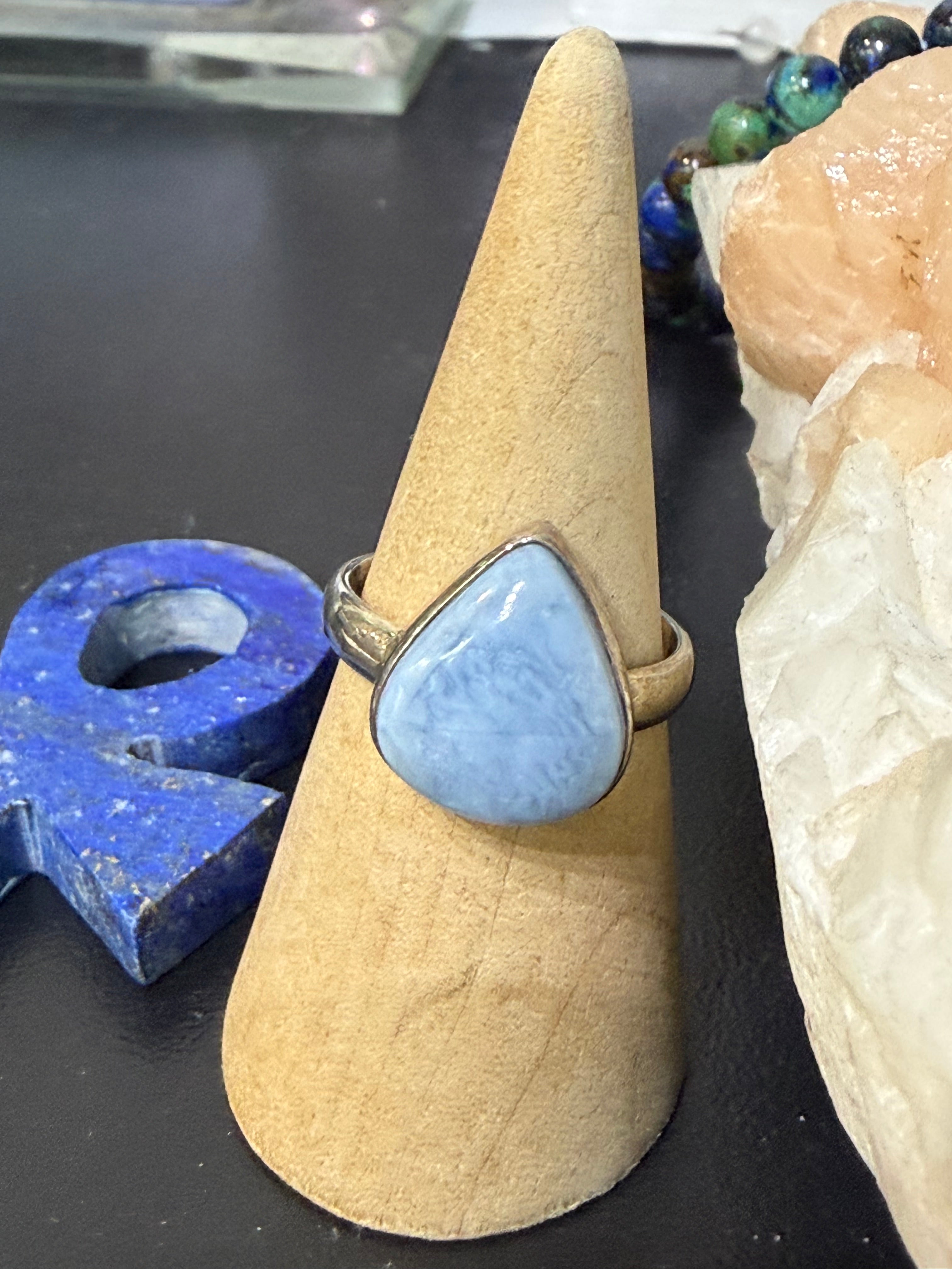 Owyhee Opal Ring, size 9.5 — The Stone of Inner Light & Emotional Renewal Crystal Wellness