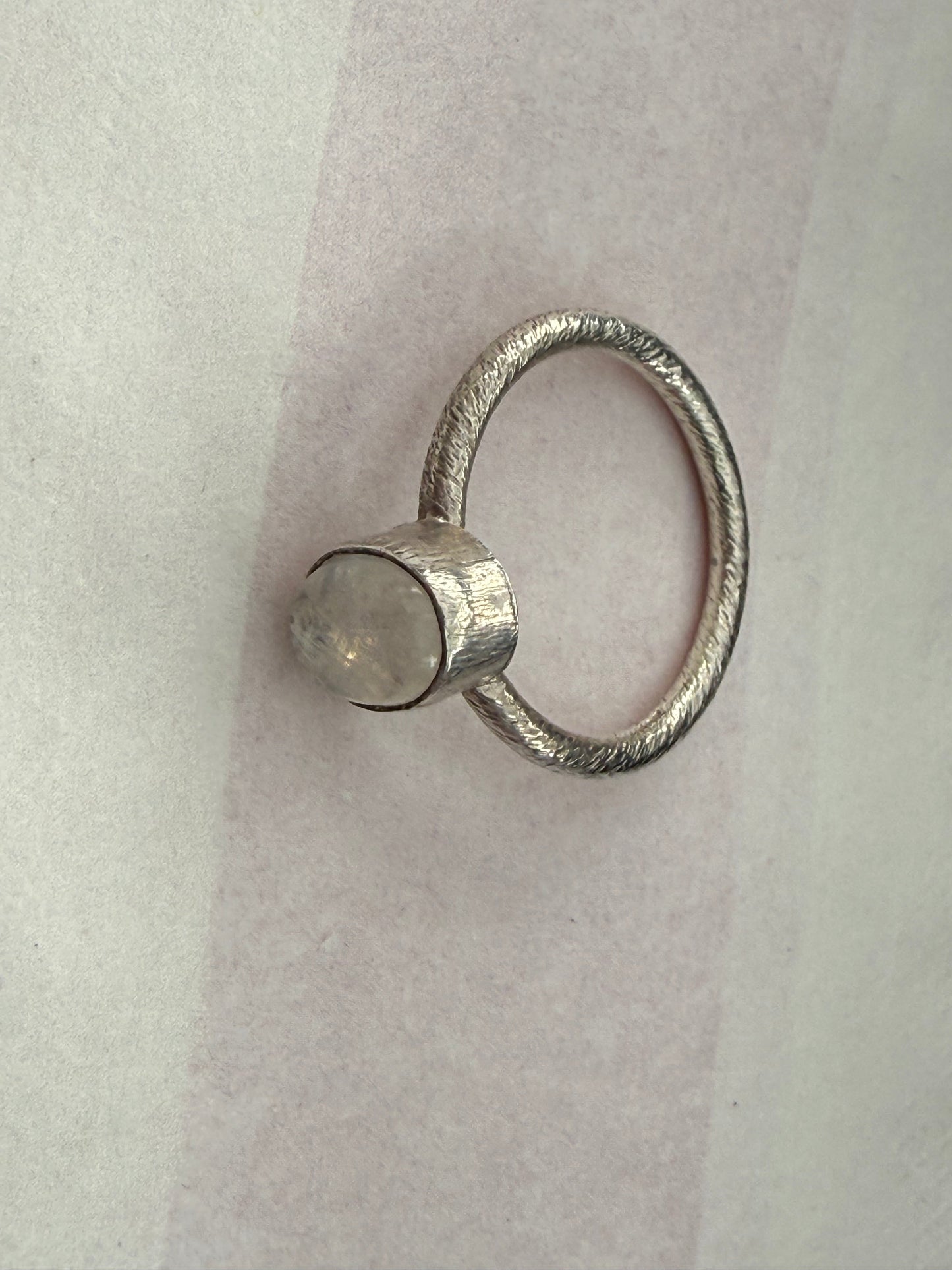Moonstone Ring – Sterling Silver | Intuition, New Beginnings & Divine Feminine Energy, size 6 Crystal Wellness