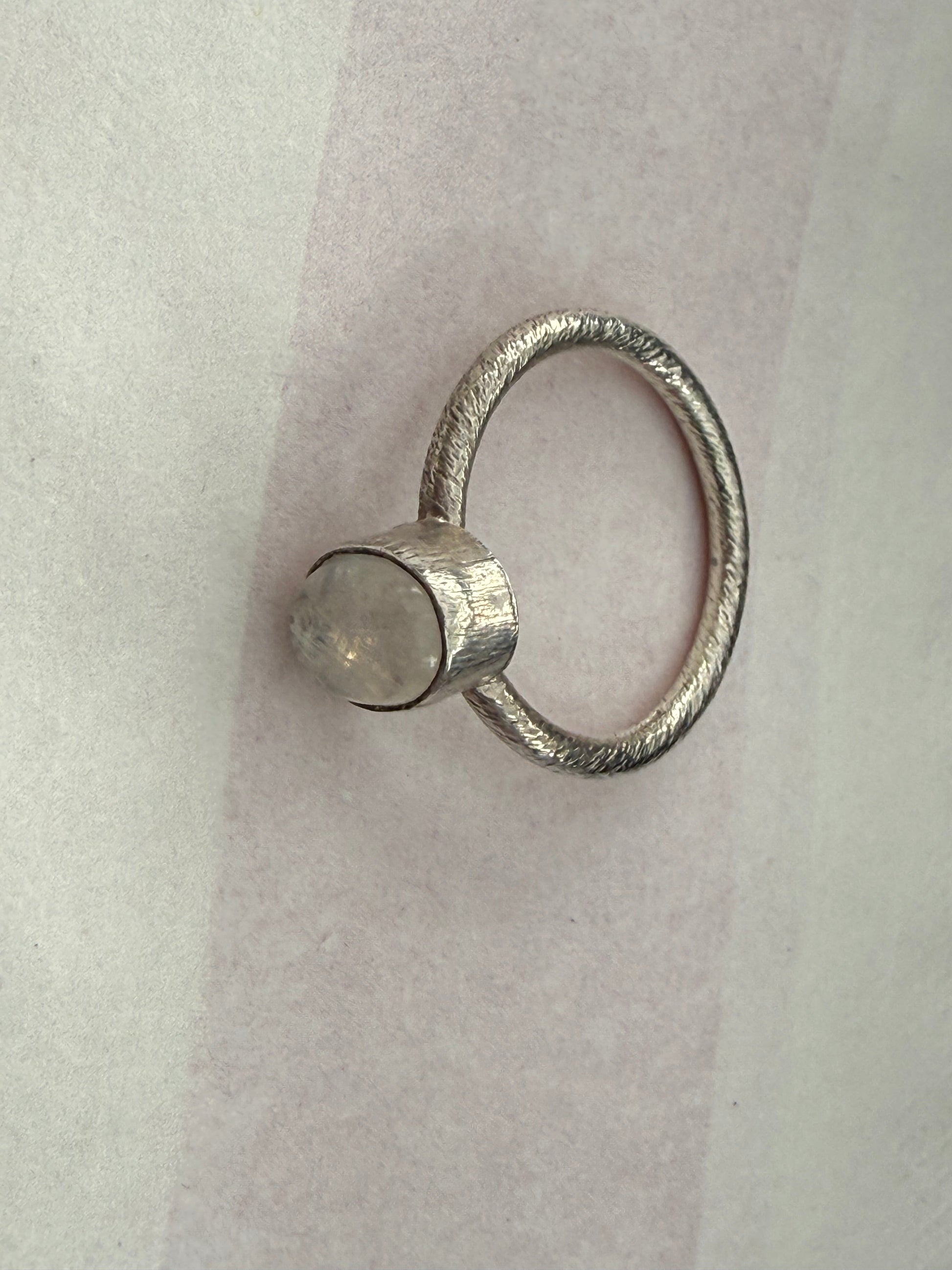 Moonstone Ring – Sterling Silver | Intuition, New Beginnings & Divine Feminine Energy, size 6 Crystal Wellness