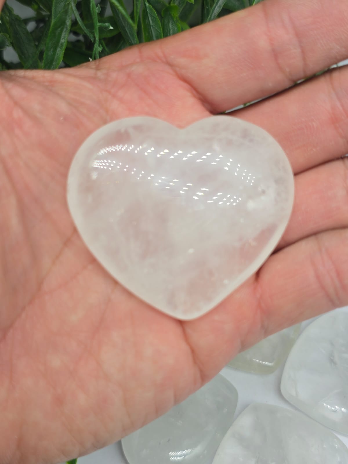 Clear Quartz Heart Shape Crystal Wellness
