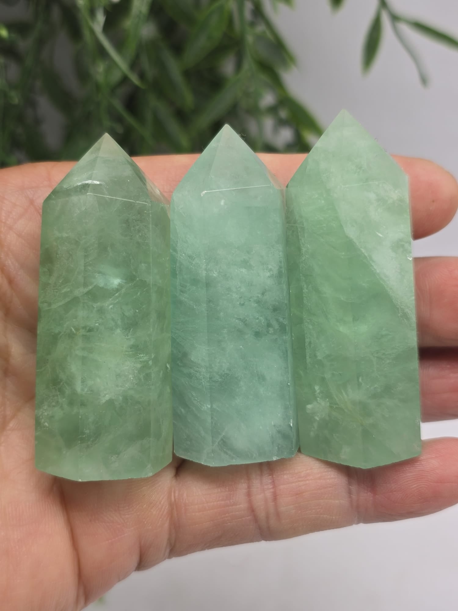 Green Fluorite Point Crystal Wellness