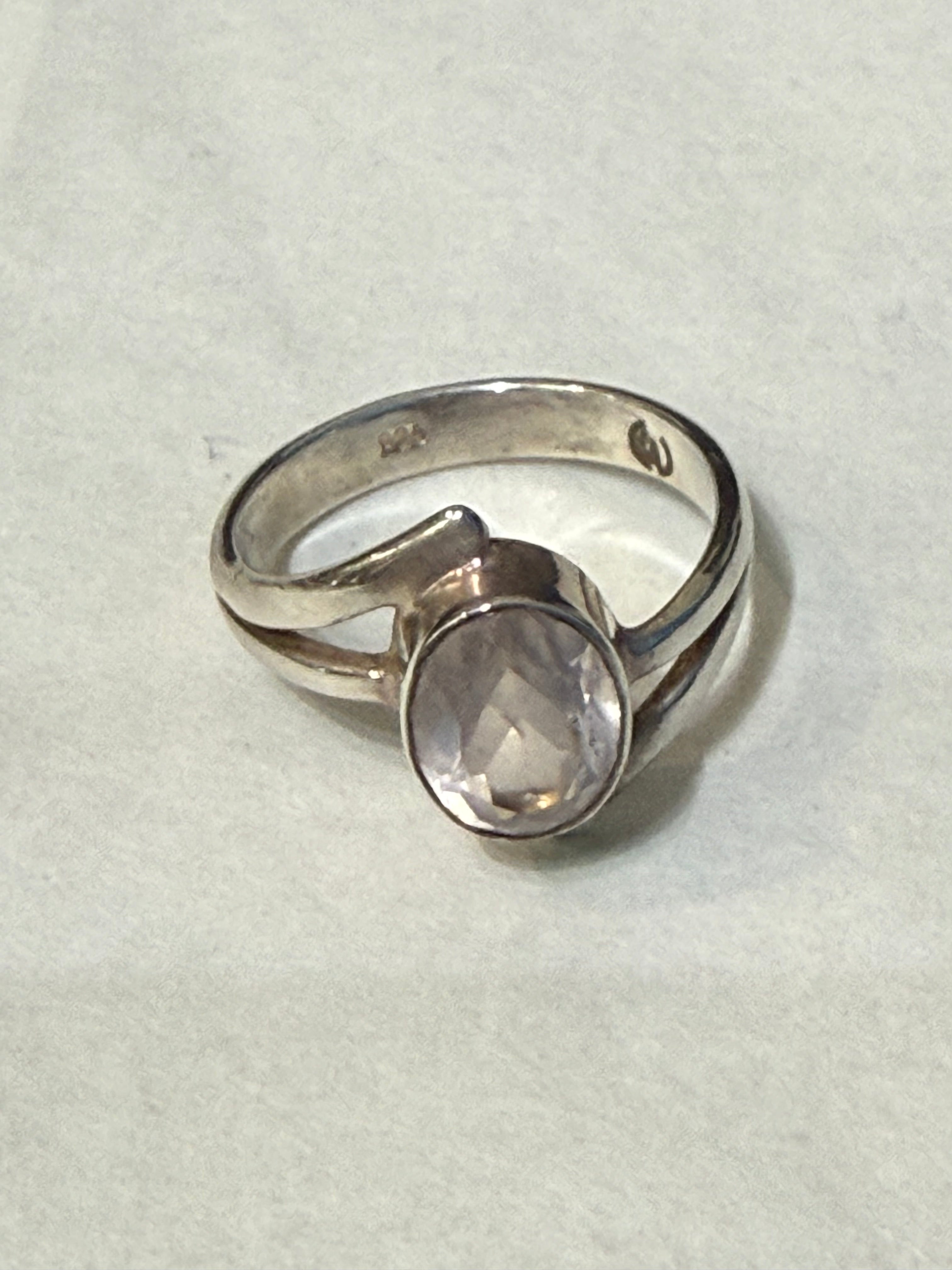 Rose Quartz Ring — Heart of Gentle Love, Size 4.5 Crystal Wellness