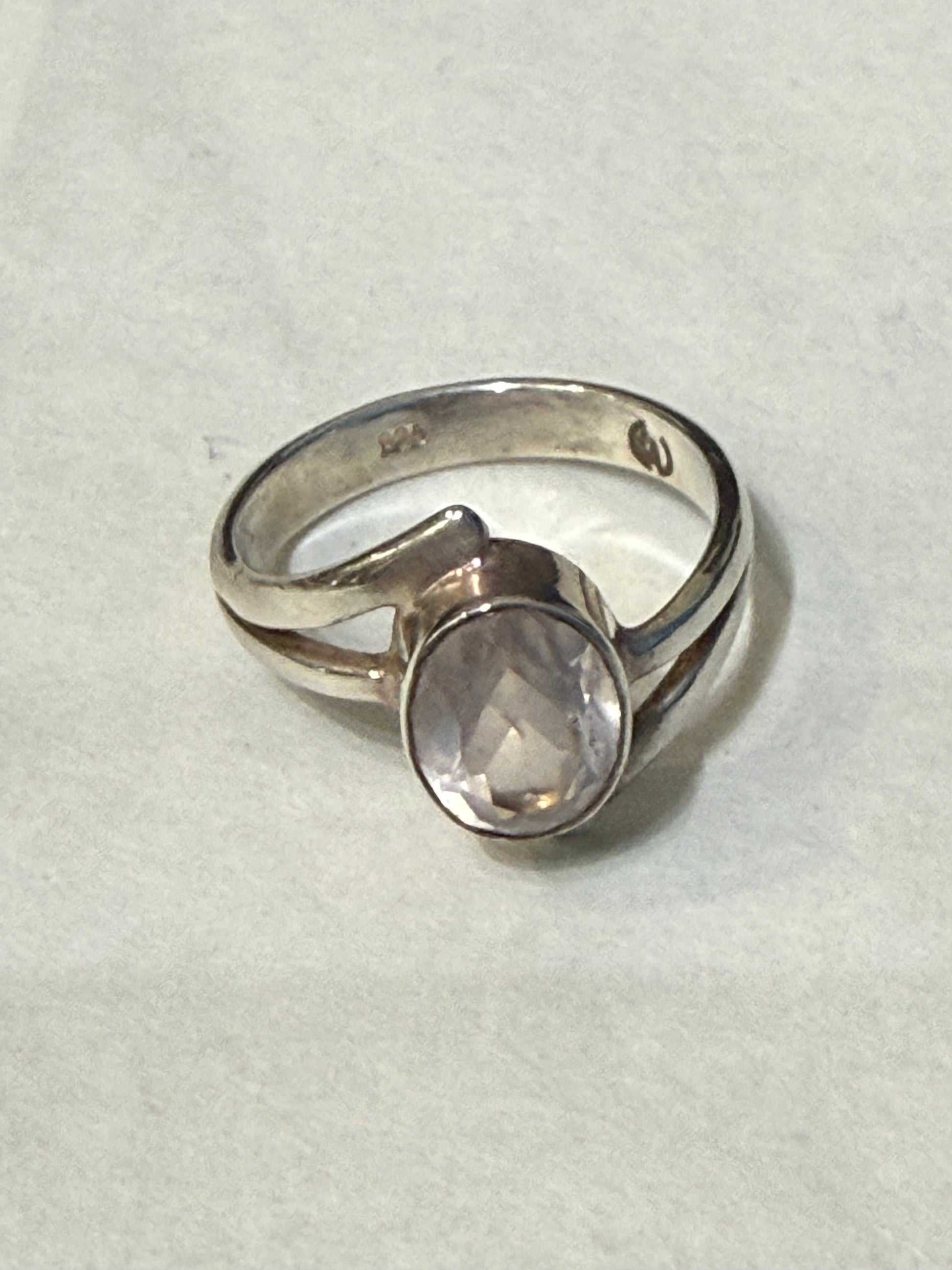Rose Quartz Ring — Heart of Gentle Love, Size 4.5 Crystal Wellness