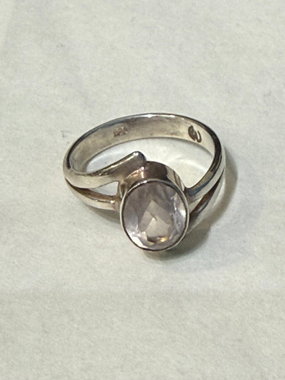 Rose Quartz Ring — Heart of Gentle Love, Size 4.5 Crystal Wellness