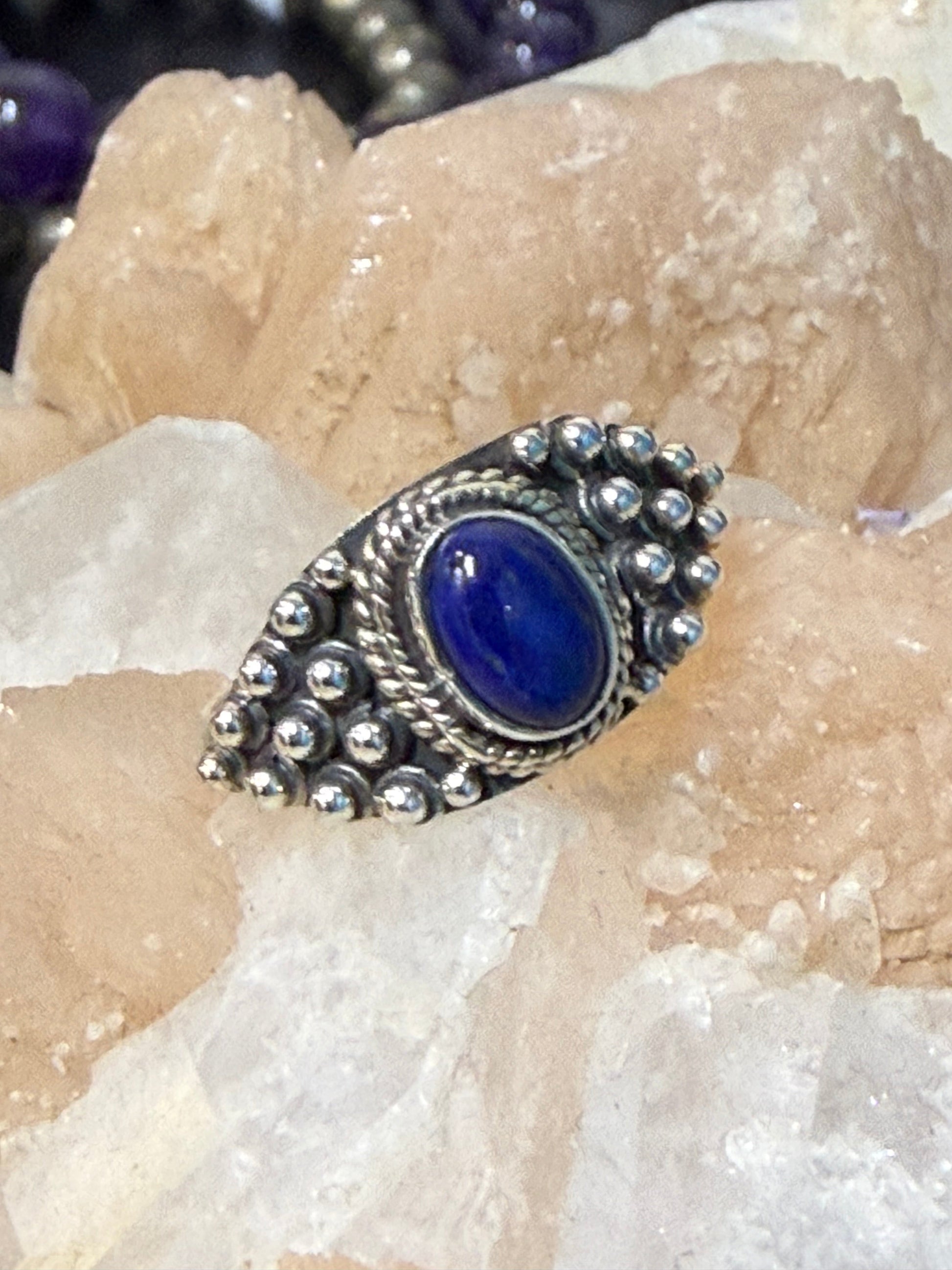 Lapis Lazuli Ring – Wisdom of the Ancient Sky, Size 7 Crystal Wellness