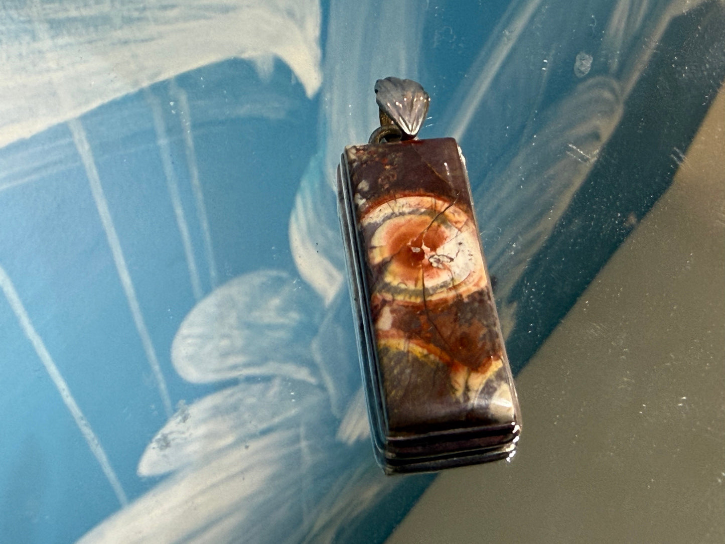 Mexican Bird’s Eye Pendant – Vision, Wisdom & Inner Guidance, 38mmx14mm Crystal Wellness