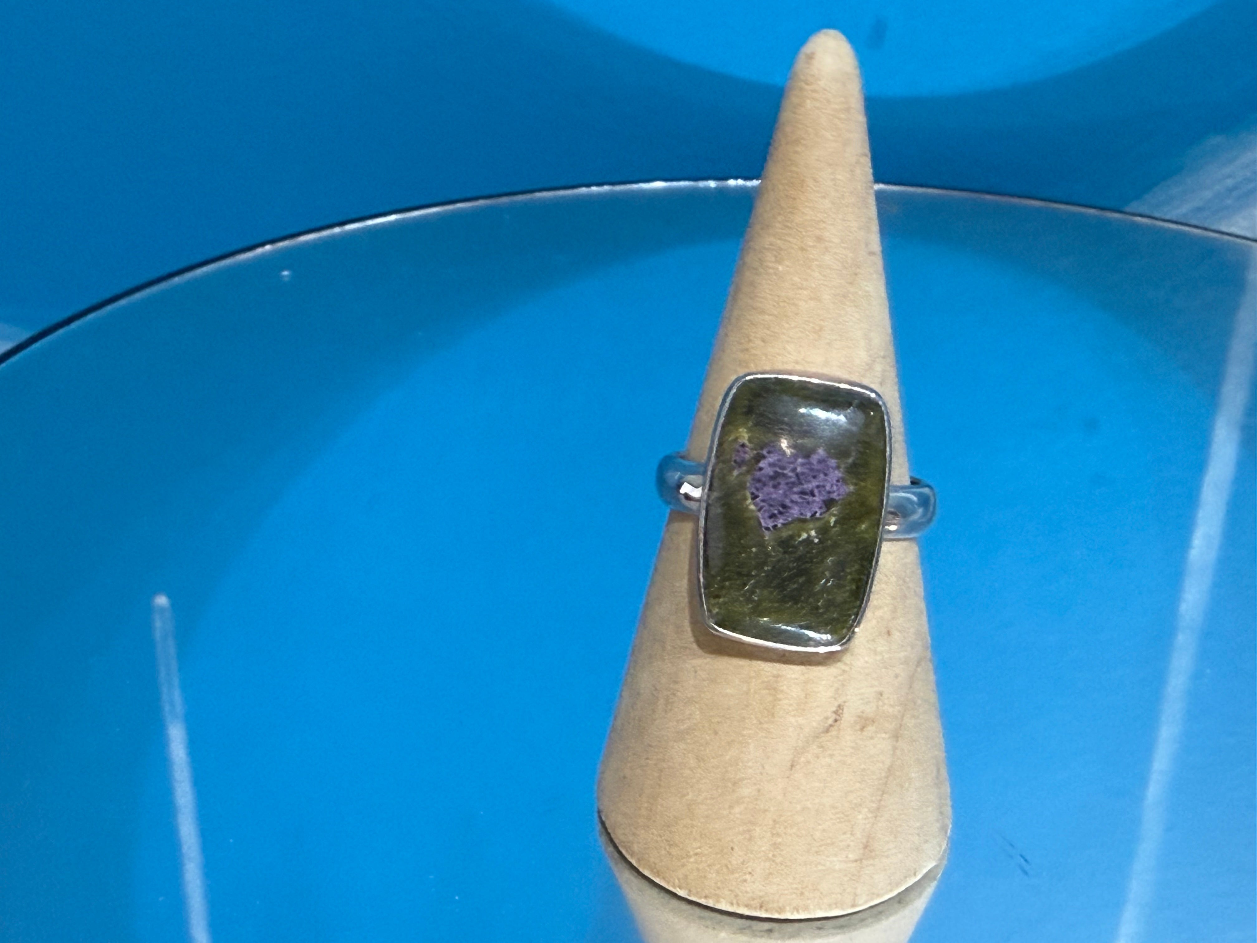Atlantisite Ring, size 10– Transformation, Peace & Heart Healing Crystal Wellness