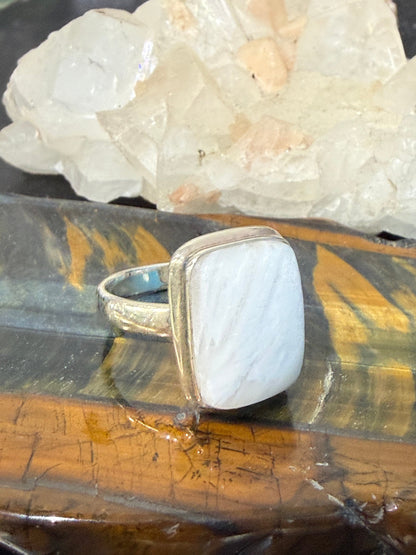 Scolecite Ring — The Stone of Divine Peace & Spiritual Connection, size 9 Crystal Wellness