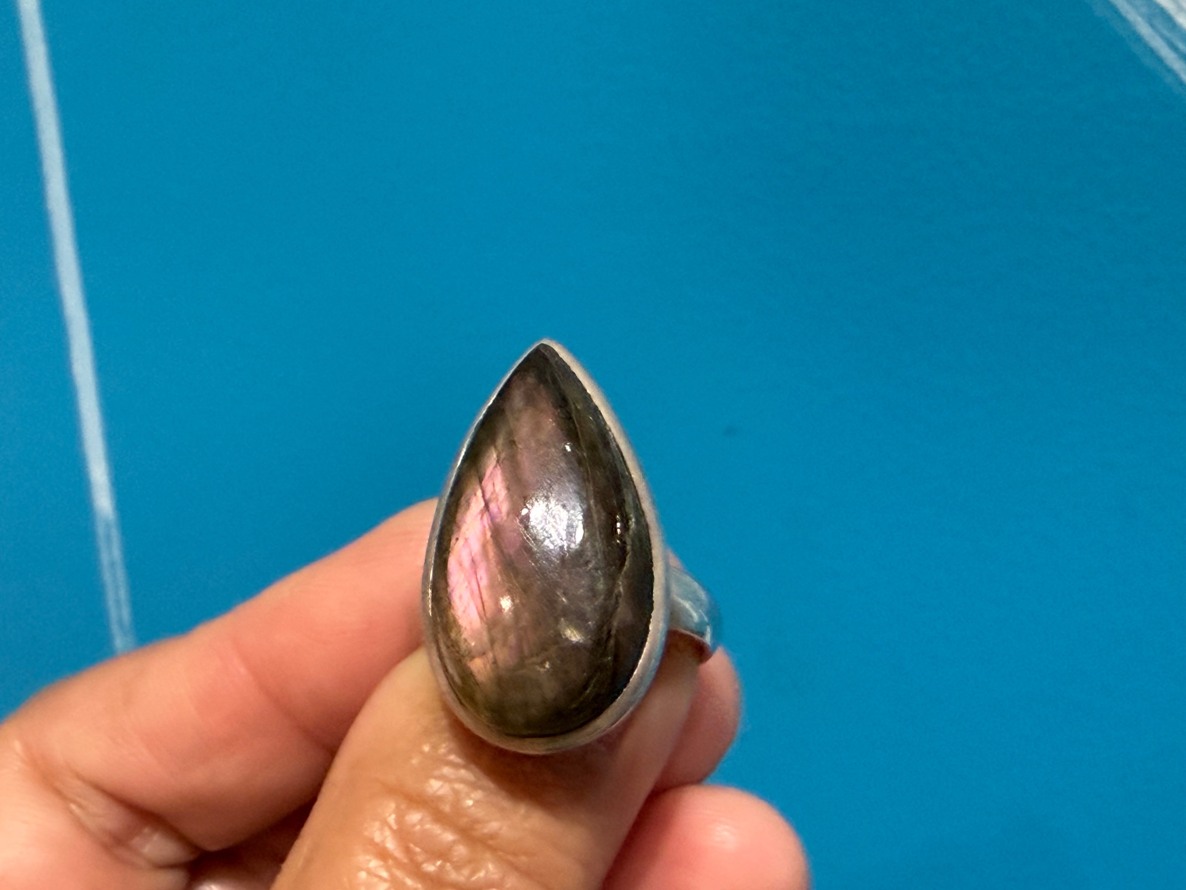 Labradorite Ring, size 8 – Stone of Magic & Transformation Crystal Wellness