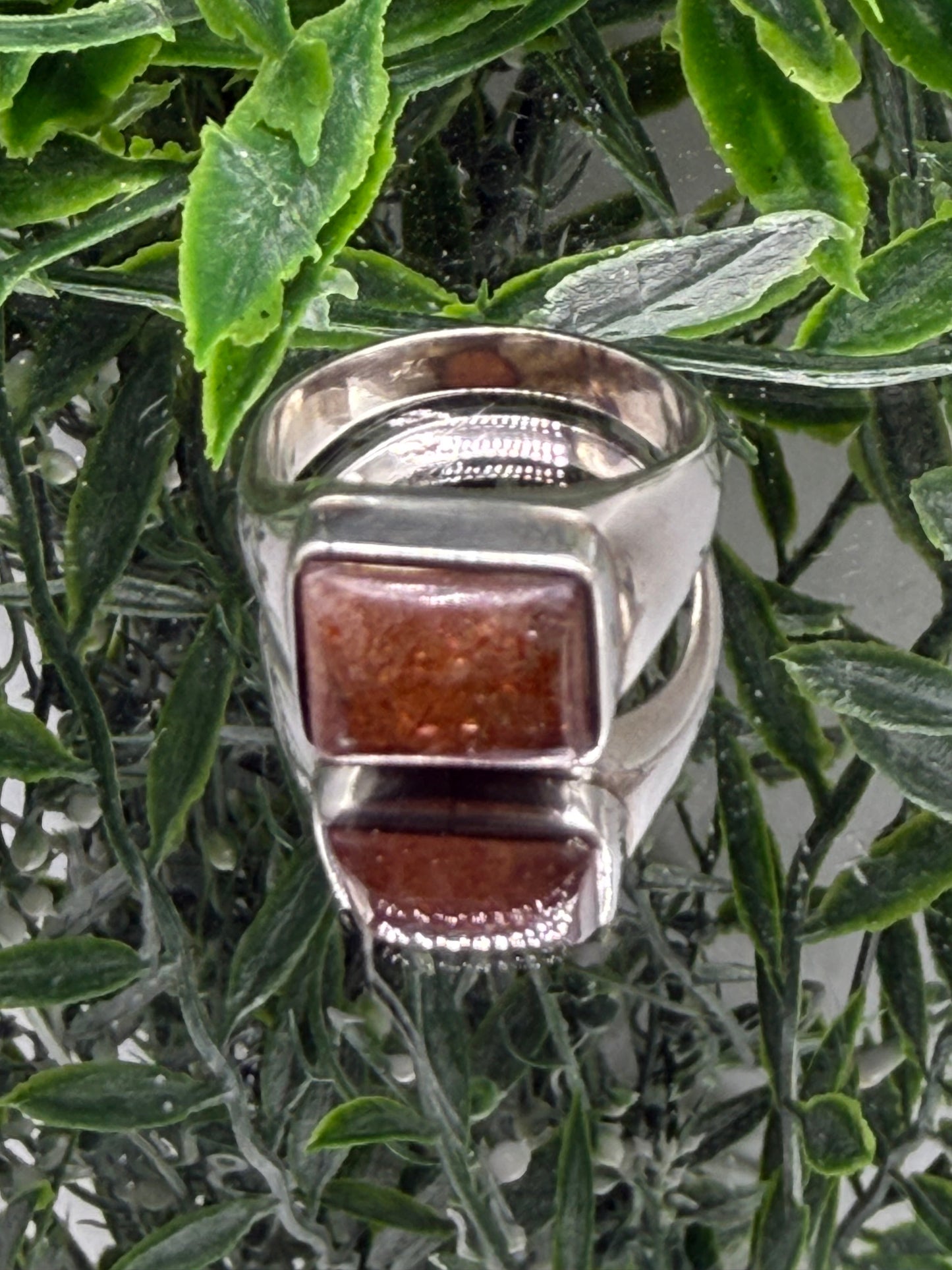 Sunstone Sterling Silver Ring Size 7 Crystal Wellness