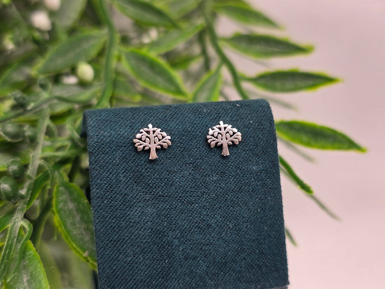 Minimal Tree of Life Stud Earrings Crystal Wellness