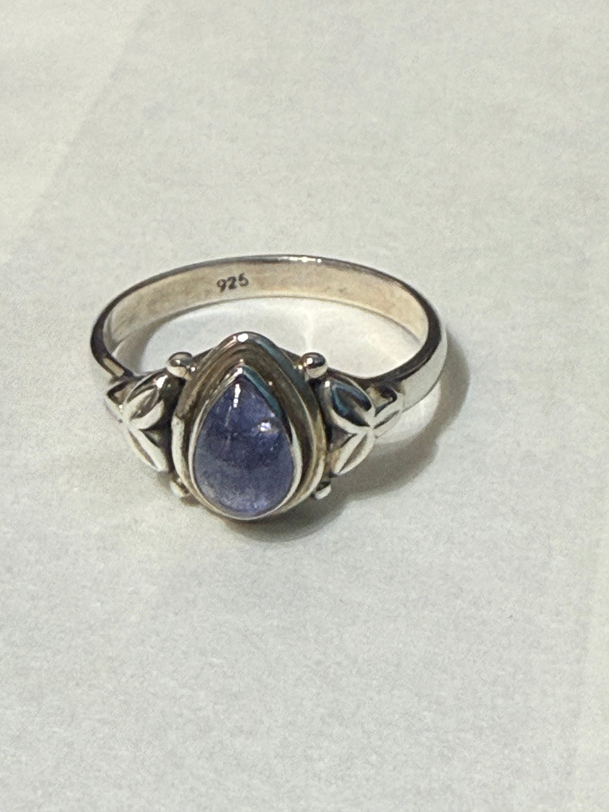 Ethereal Tanzanite Ring – Size 8 Sterling Silver Crystal Wellness
