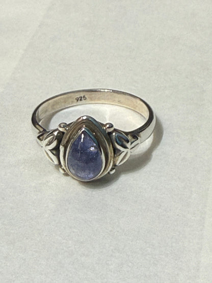Ethereal Tanzanite Ring – Size 8 Sterling Silver Crystal Wellness