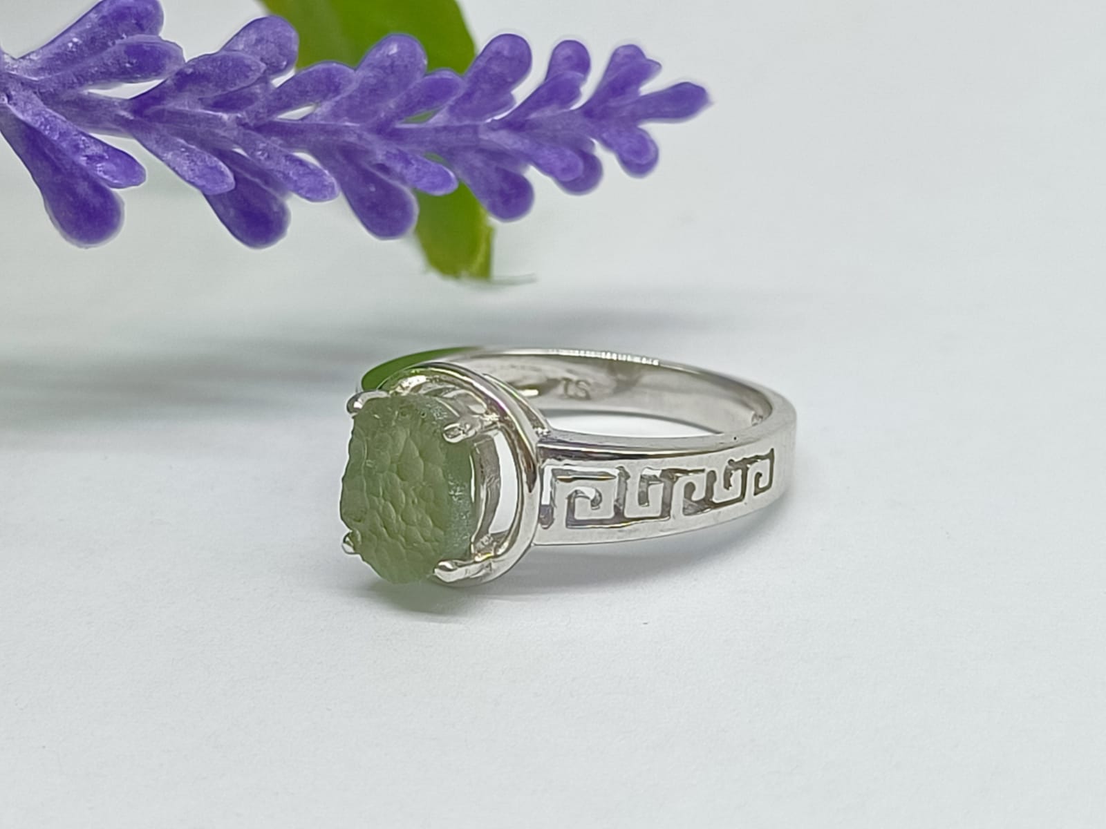 Authentic Moldavite 925 Silver Ring Size 7 USA or N1/2 AUS Crystal Wellness