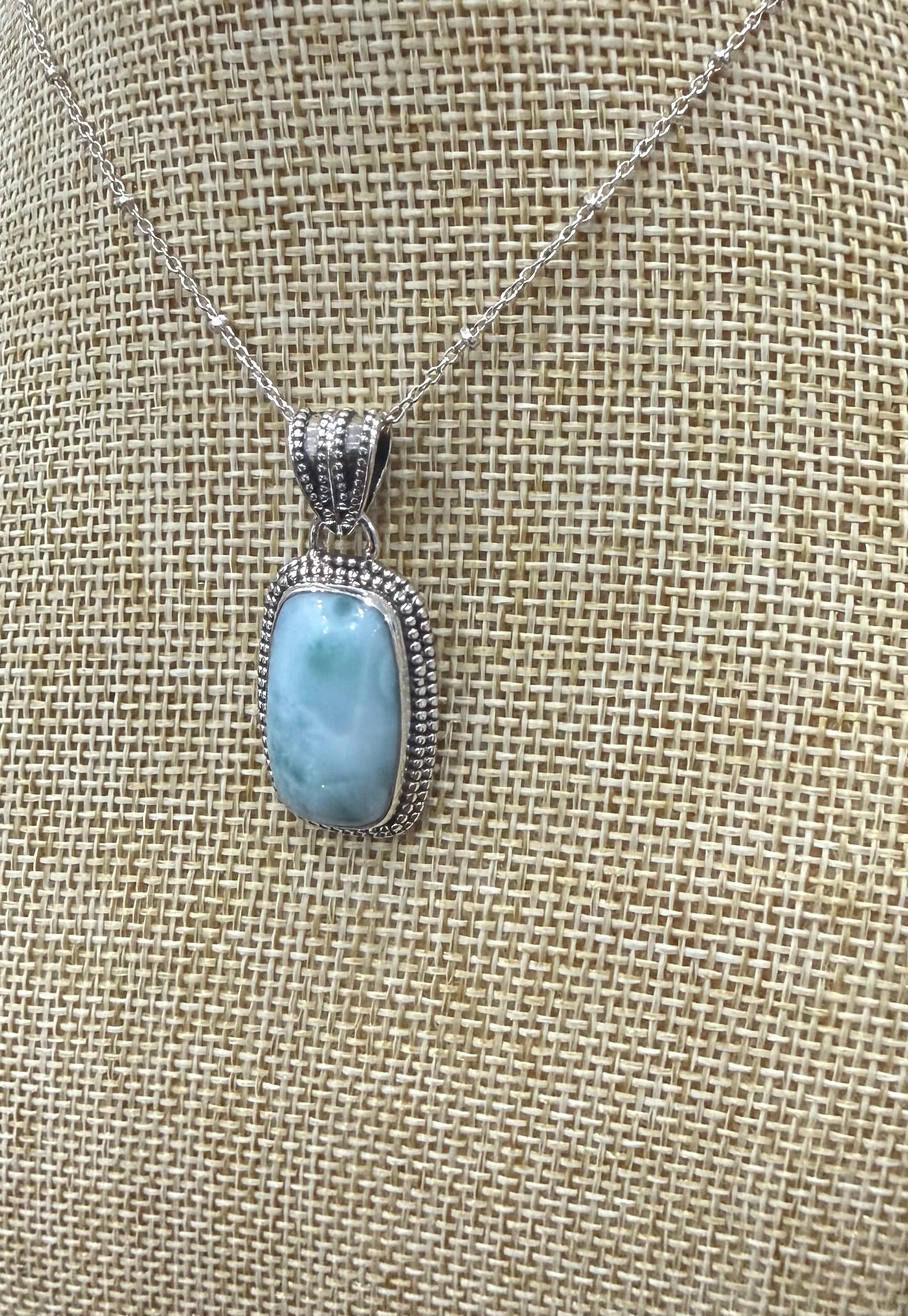 Larimar 925 Sterling Silver Bracelet Crystal Wellness