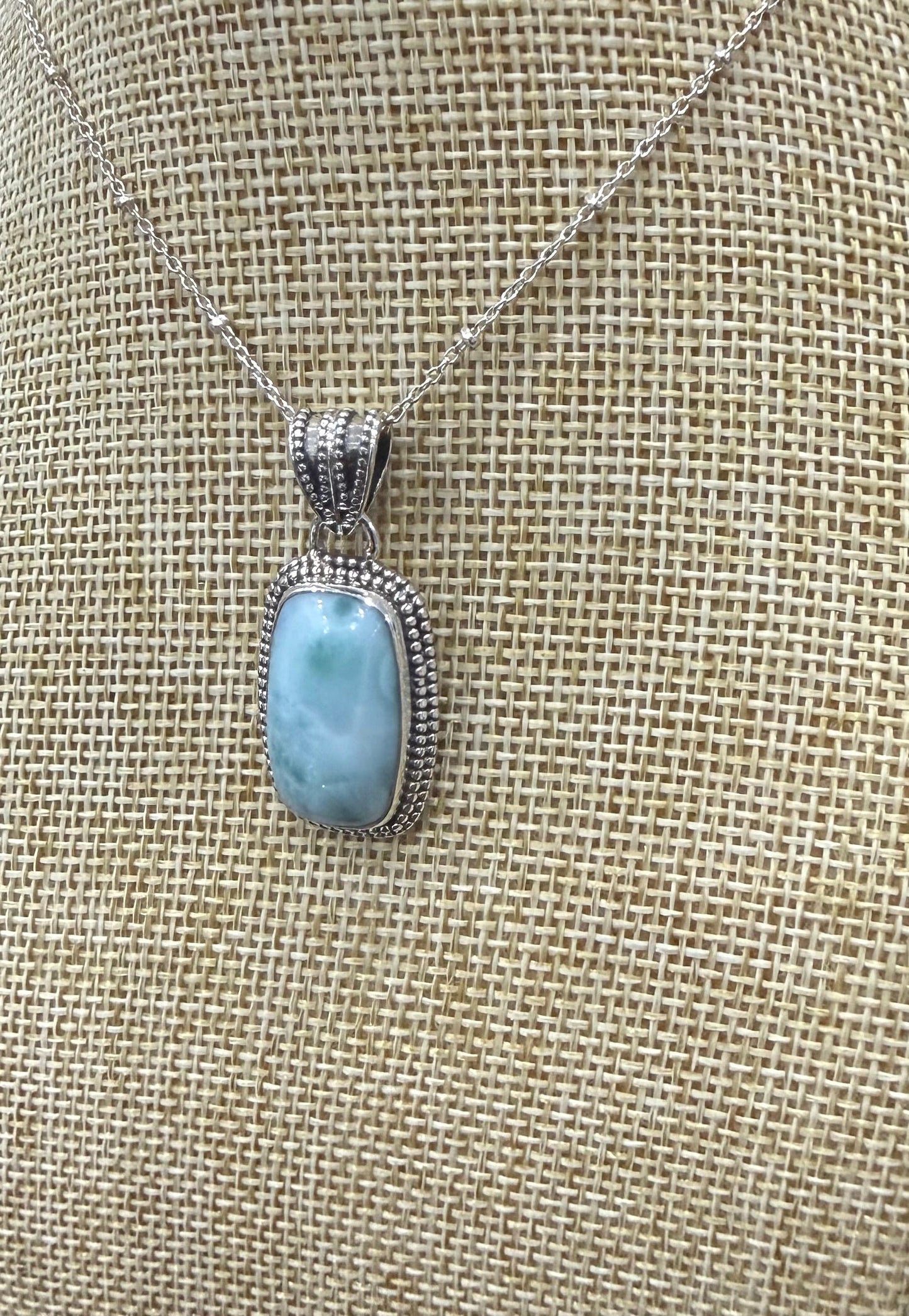 Larimar 925 Sterling Silver Bracelet Crystal Wellness