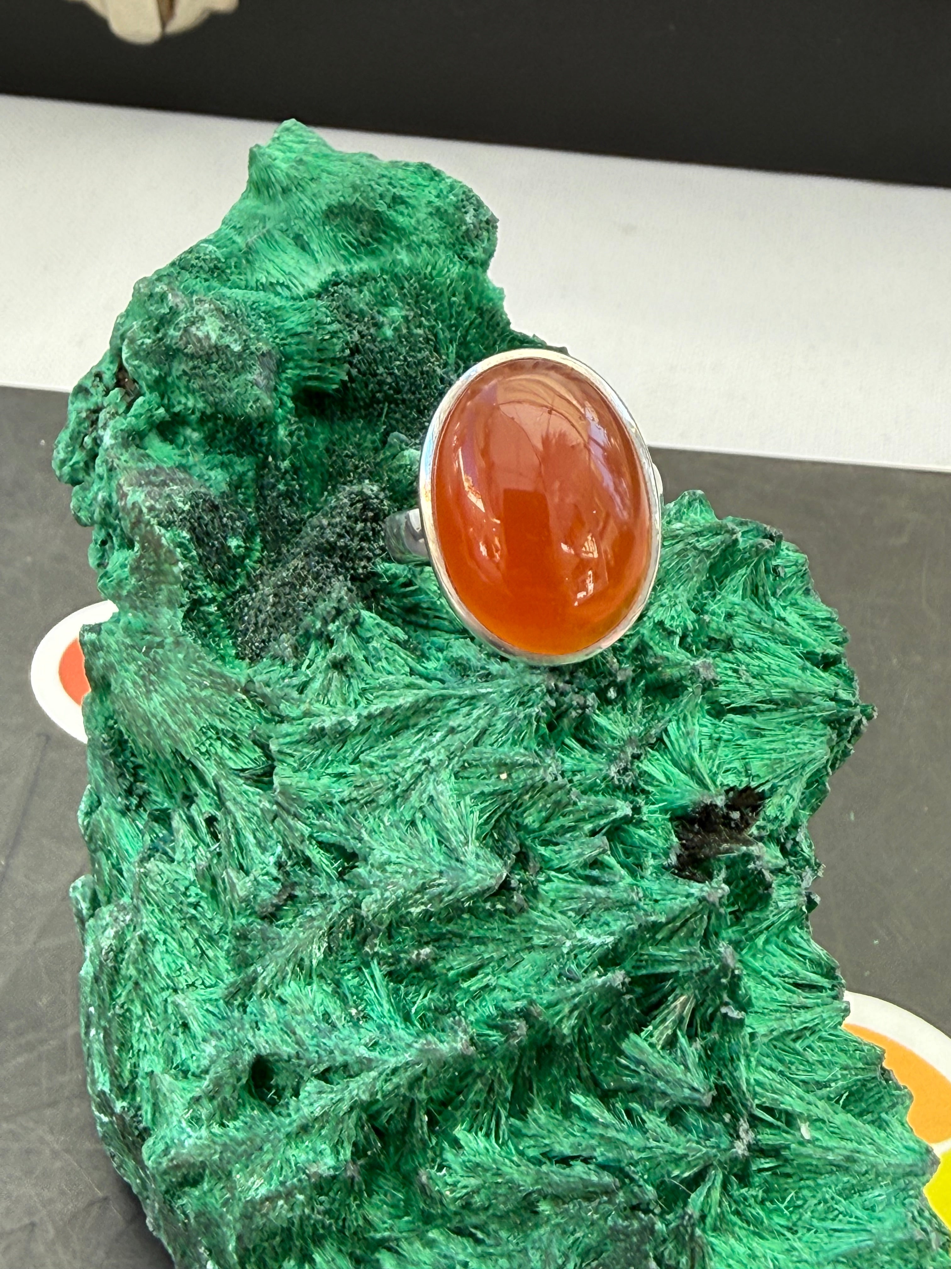 Carnelian Ring, size 5.5 – Flame of Courage & Vitality Crystal Wellness