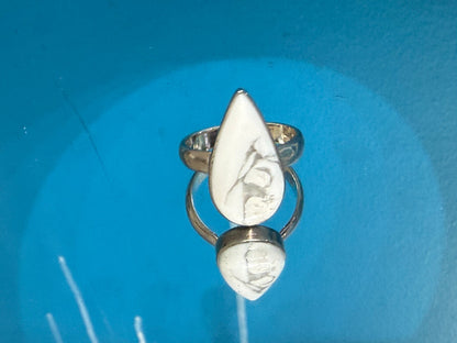 Howlite Ring — The Stone of Calm & Inner Peace, size 8 Crystal Wellness