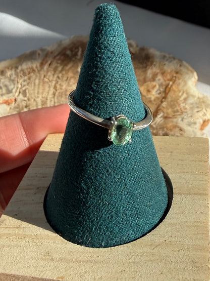 Neon Blue Apatite Ring – Clarity, Inspiration & Personal Growth, size 6 Crystal Wellness