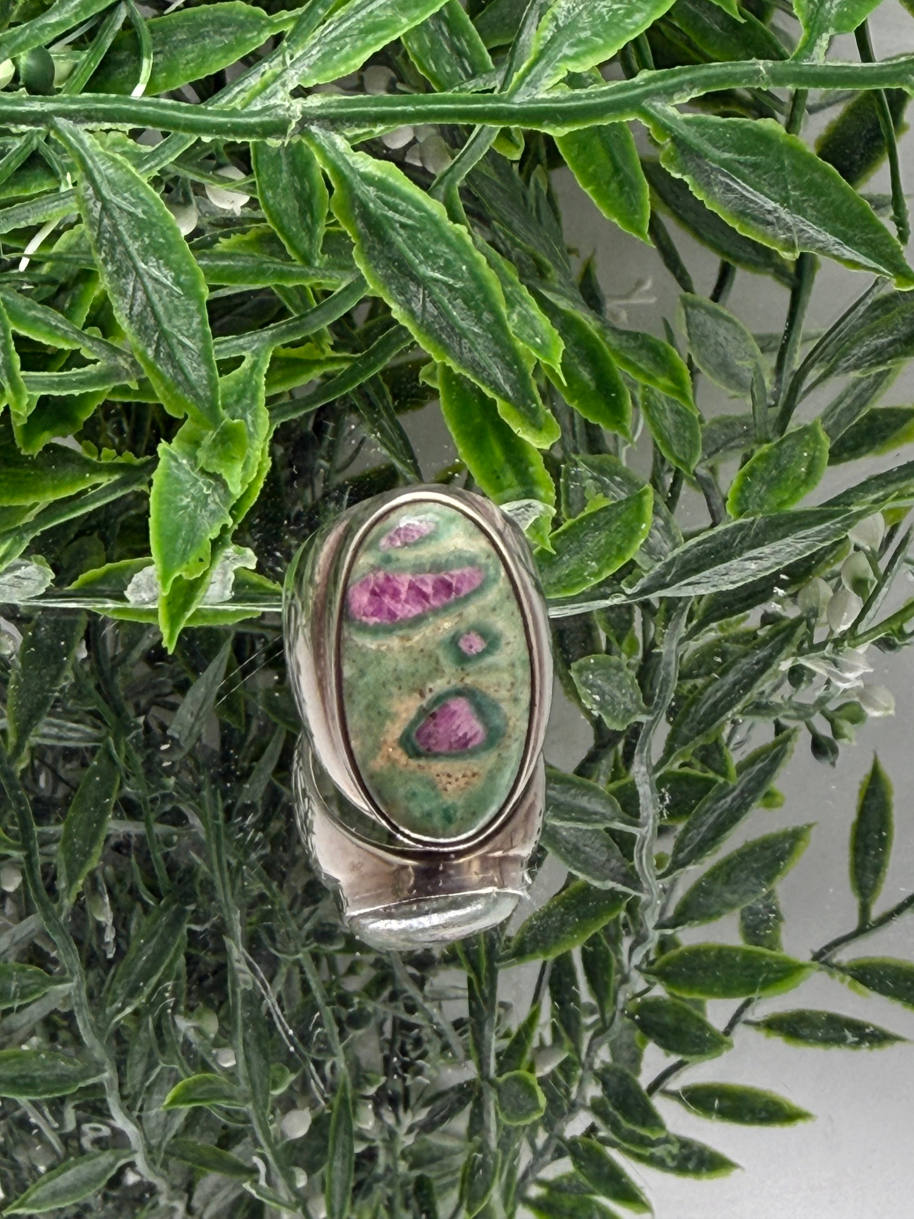 Ruby Fuchsite Sterling Silver Ring – Size 5 Crystal Wellness
