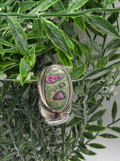 Ruby Fuchsite Sterling Silver Ring – Size 5 Crystal Wellness