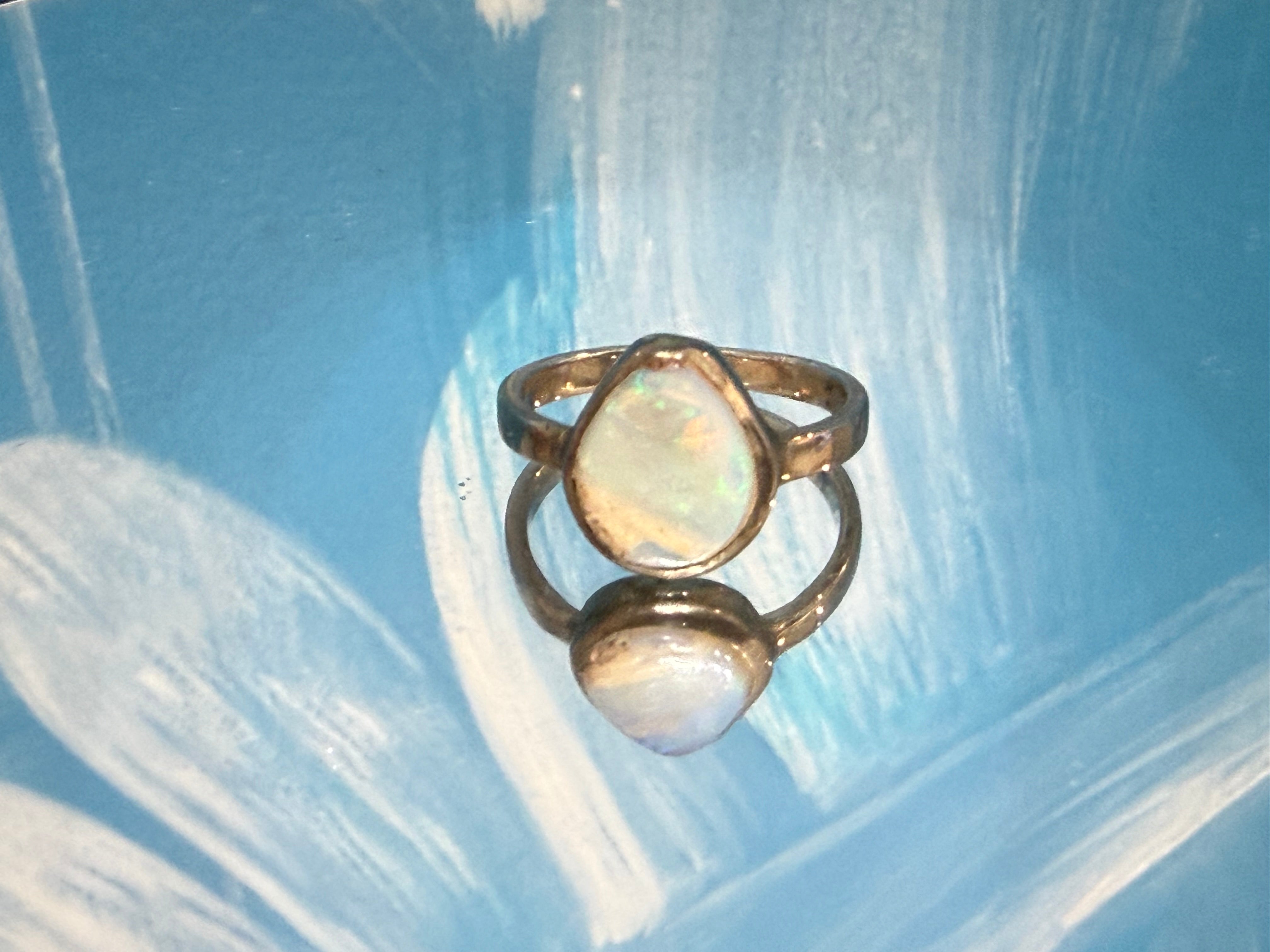 Solid Australian Opal Ring, size 10.75 – A Treasure of Light & Inspiration Crystal Wellness