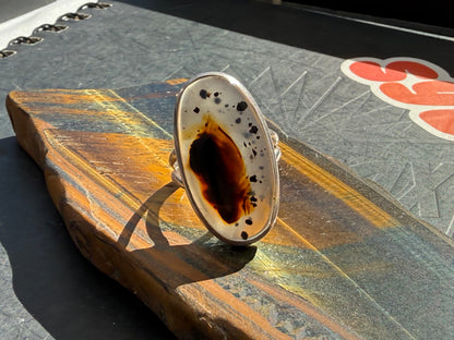 Montana Agate Ring — Earth’s Quiet Wisdom, size 8 Crystal Wellness