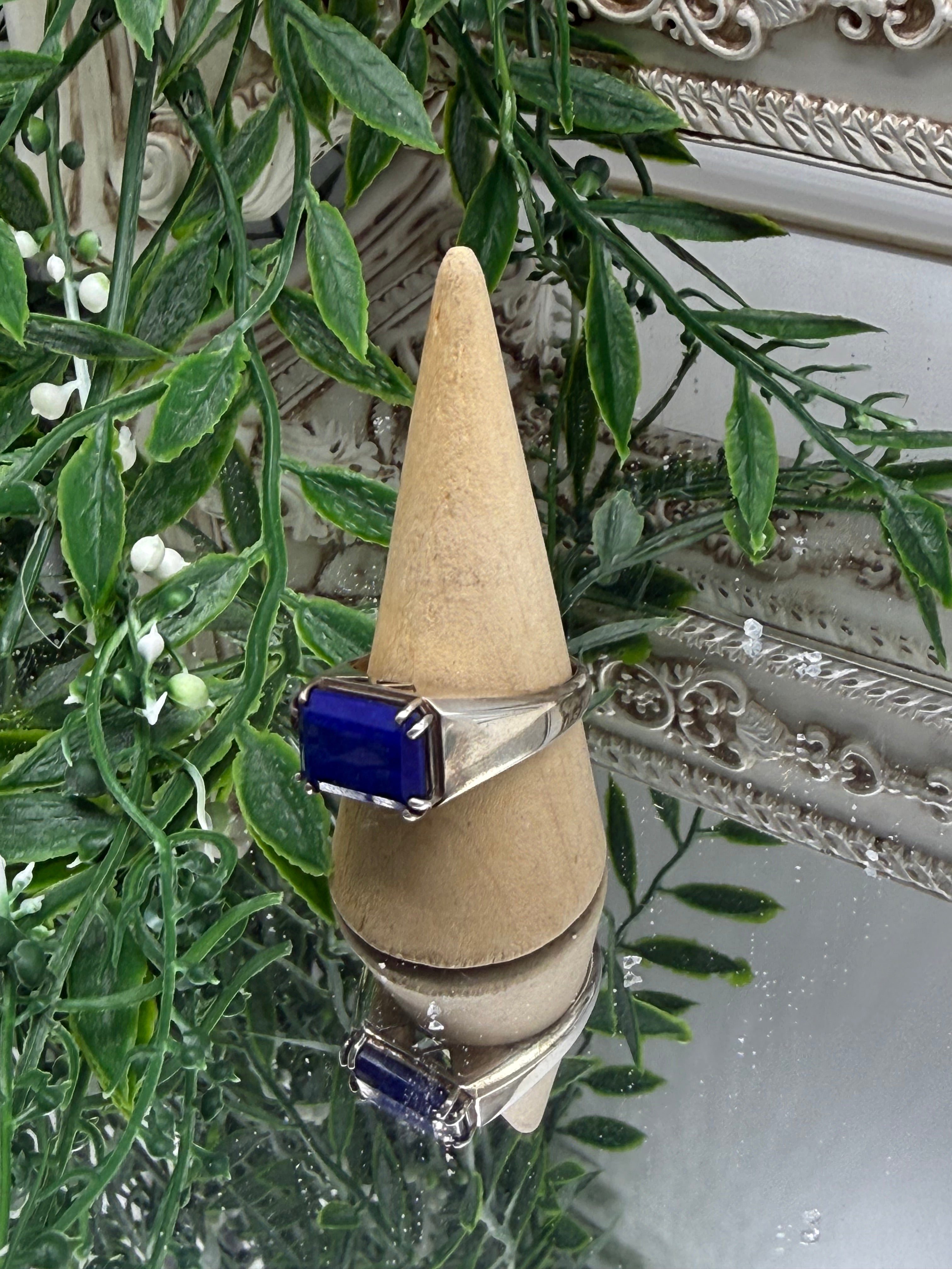 Wisdom of the Ancients – Lapis Lazuli Sterling Silver Ring Crystal Wellness