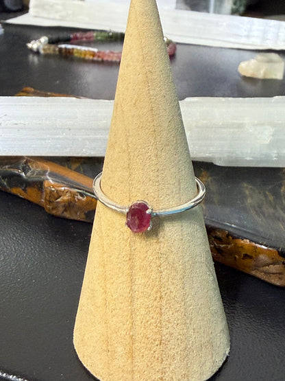 ❤️ Ruby Silver Ring — The Stone of Passion & Vitality, size 8 Crystal Wellness