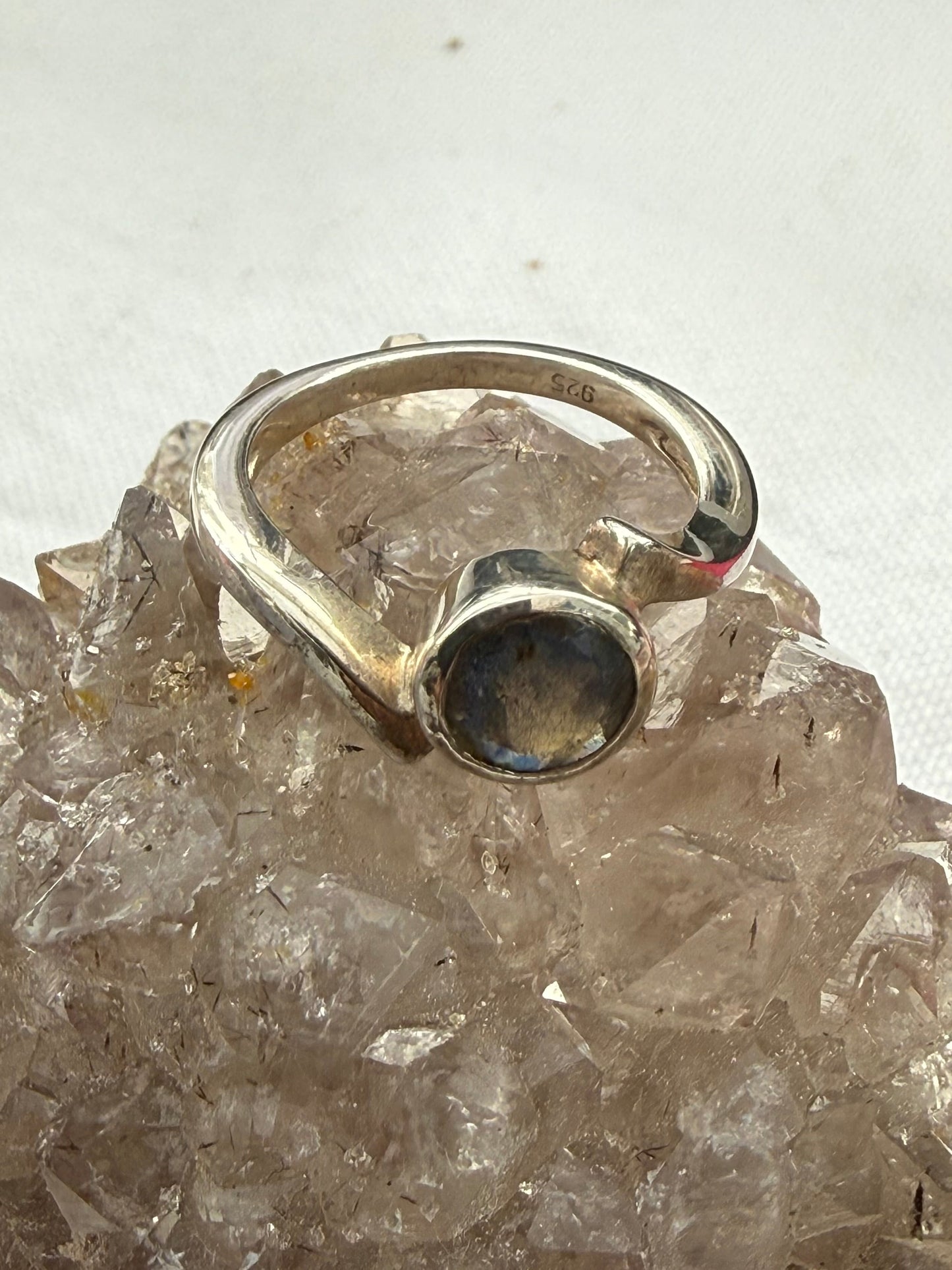 Labradorite Ring – Stone of Magic, Intuition & Transformation, size 5 Crystal Wellness